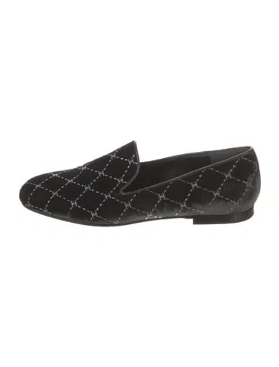 Pre-owned Chanel 2017 Interlocking Cc Logo Loafers In Gray
