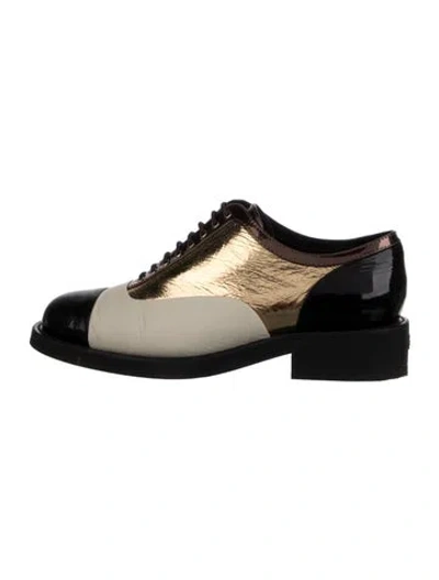 Pre-owned Chanel 2017 Interlocking Cc Logo Oxfords