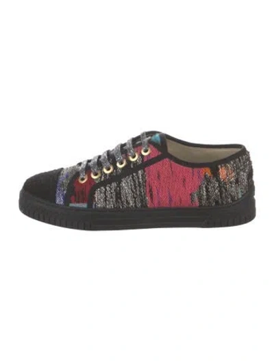 Pre-owned Chanel 2017 Interlocking Cc Logo Sneakers In Multi