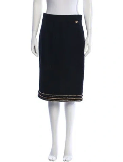 Pre-owned Chanel 2017 Knee-length Skirt In Black