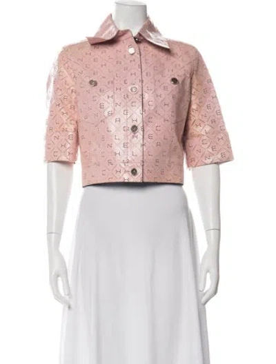 Pre-owned Chanel 2017 Leather Jacket In Pink