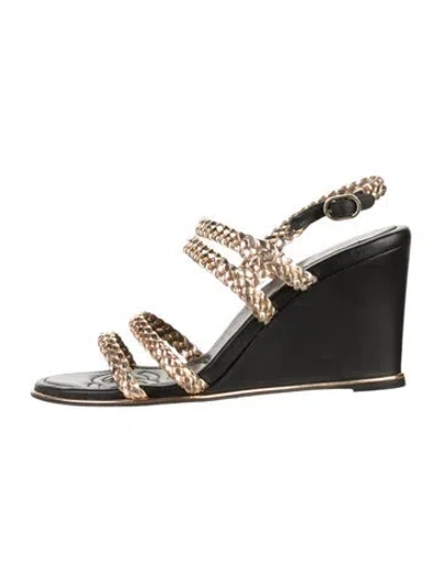 Pre-owned Chanel 2017 Leather Slingback Pumps In Multi
