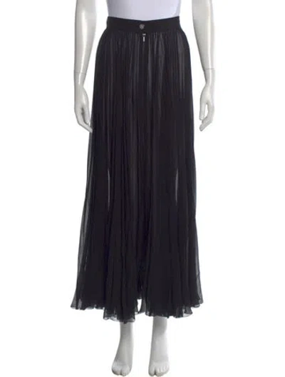 Pre-owned Chanel 2017 Long Skirt In Black