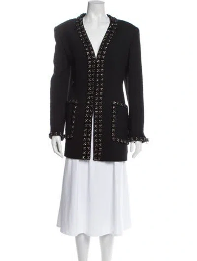 Pre-owned Chanel 2017 Metiers D'art Collection Evening Jacket In Black