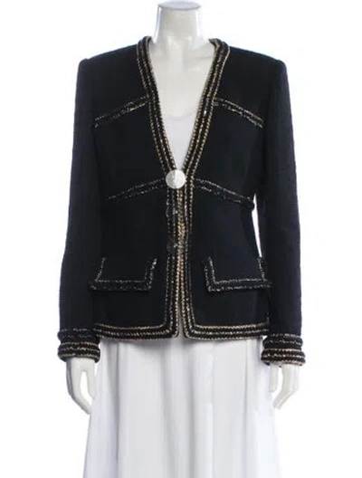 Pre-owned Chanel 2017 Metiers D'art Paris-cosmopolite Jacket In Black