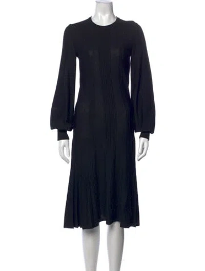 Pre-owned Chanel 2017 Midi Length Dress In Black