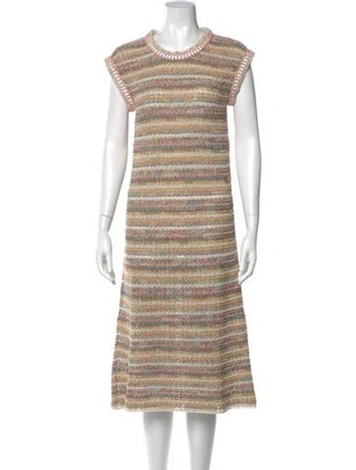 Pre-owned Chanel 2017 Midi Length Dress W/ Tags In Neutral