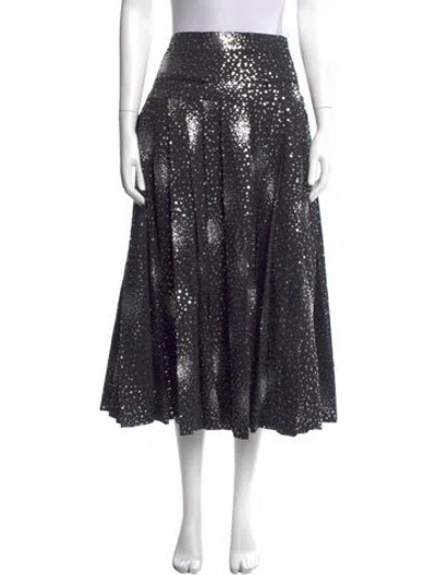 Pre-owned Chanel 2017 Midi Length Skirt In Black