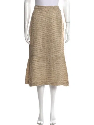 Pre-owned Chanel 2017 Midi Length Skirt In Neutral