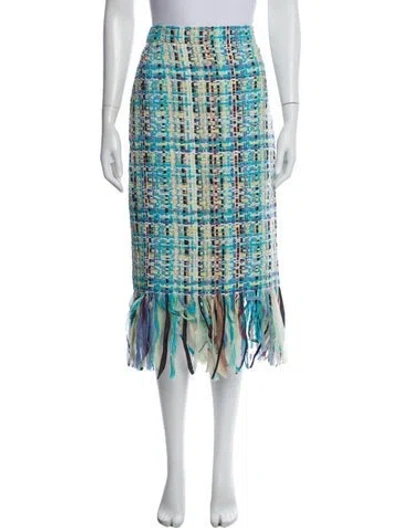 Pre-owned Chanel 2017 Midi Length Skirt W/ Tags In Multi