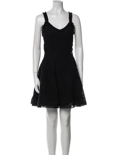 Pre-owned Chanel 2017 Mini Dress In Black