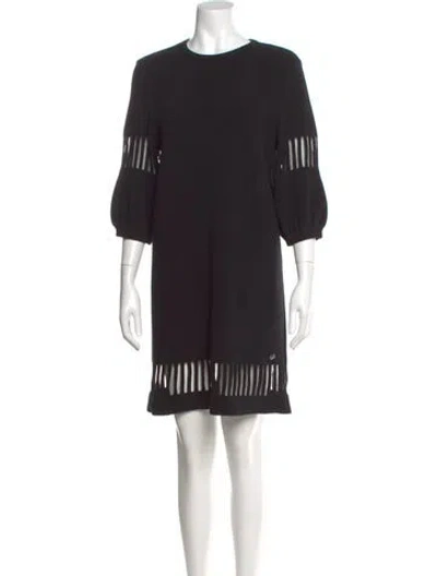 Pre-owned Chanel 2017 Mini Dress In Black