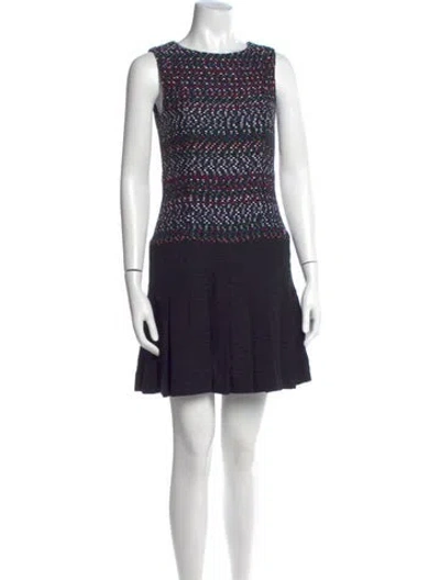 Pre-owned Chanel 2017 Mini Dress In Black