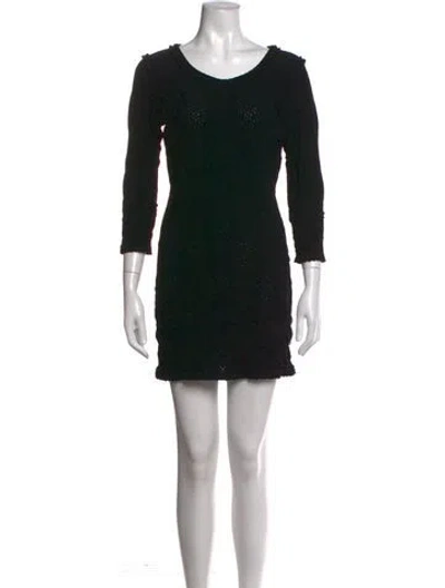Pre-owned Chanel 2017 Mini Dress In Black