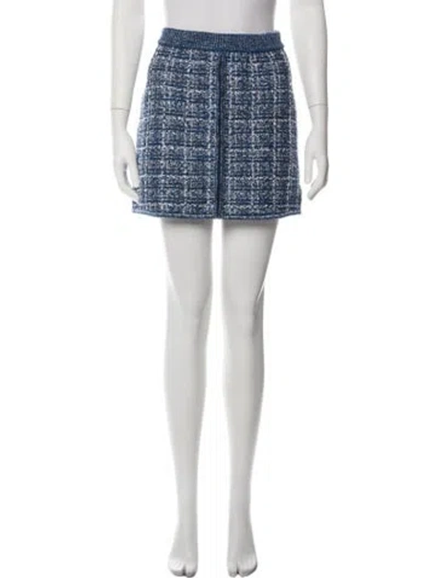 Pre-owned Chanel 2017 Mini Skirt In Blue