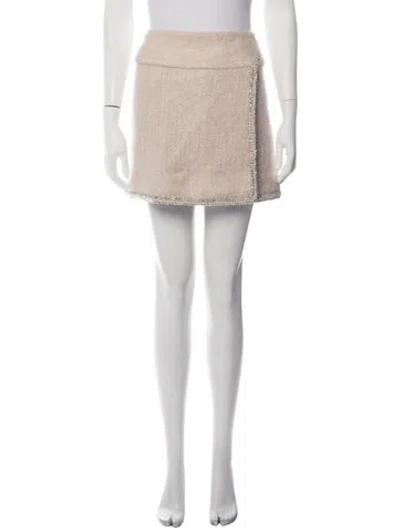 Pre-owned Chanel 2017 Mini Skirt In Neutrals
