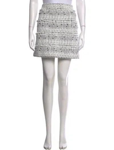 Pre-owned Chanel 2017 Mini Skirt In White
