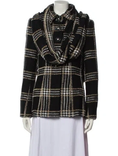 Pre-owned Chanel 2017 Paris-cosmopolite Coat In Black