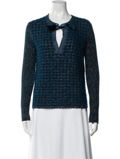 Pre-owned Chanel 2017 Paris-cosmopolite Sweater In Blue