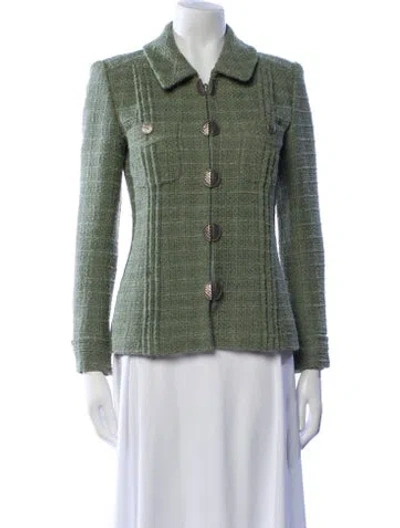 Pre-owned Chanel 2017 Paris-cuba Blazer In Green