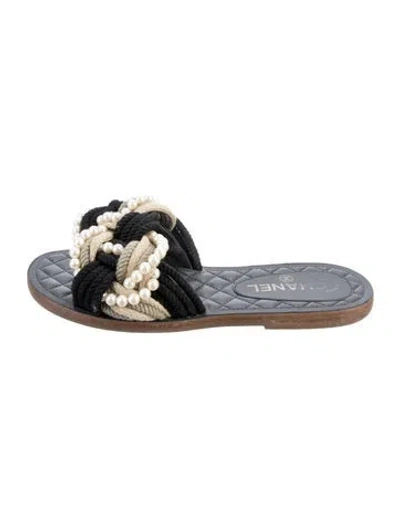 Pre-owned Chanel 2017 Paris-cuba Slides In Black