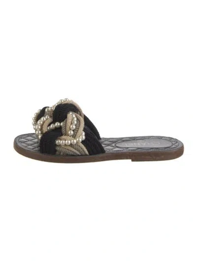 Pre-owned Chanel 2017 Paris-cuba Slides In Black