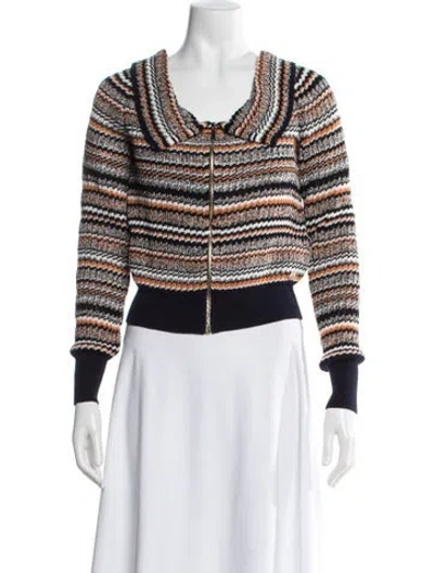 Pre-owned Chanel 2017 'paris-cuba' Sweater In Blue/orange