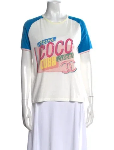 Pre-owned Chanel 2017 Paris-cuba T-shirt In White