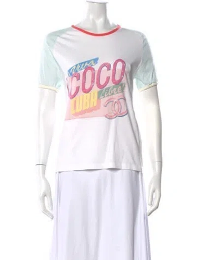 Pre-owned Chanel 2017 Paris-cuba T-shirt In White