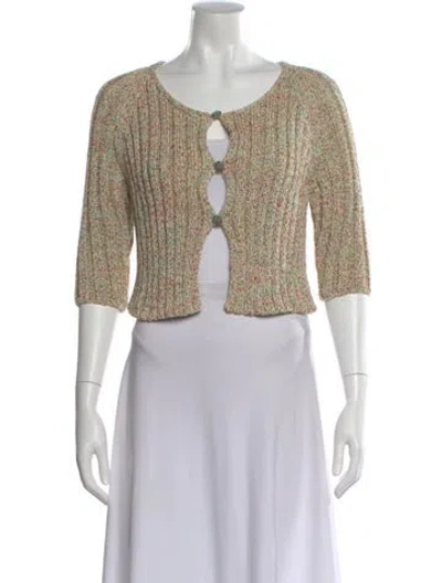 Pre-owned Chanel 2017 Patterned Sweater In Neutral