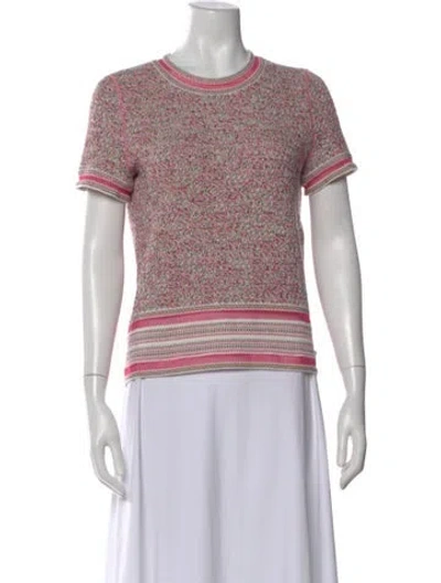 Pre-owned Chanel 2017 Patterned Sweater In Pink