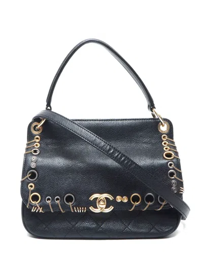 Pre-owned Chanel 2017 Piercing Chic Two-way Bag In Black