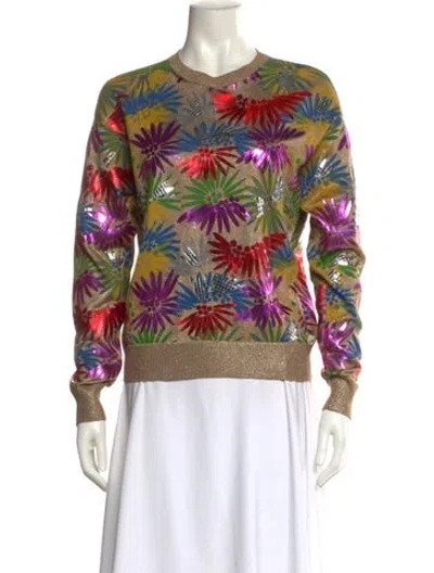 Pre-owned Chanel 2017 Printed Sweater In Neutral