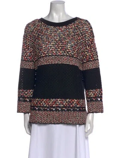 Pre-owned Chanel 2017 Printed Tunic In Black