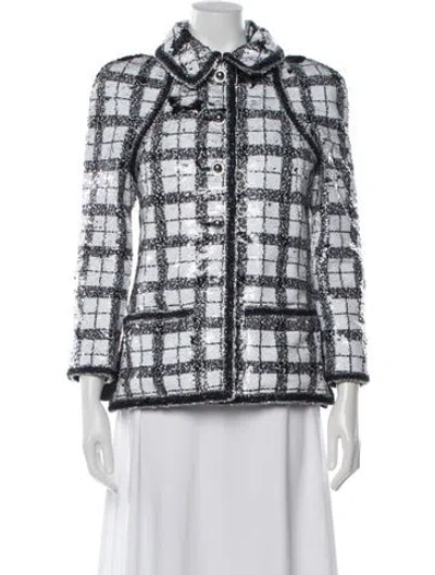 Pre-owned Chanel 2017 Sequin Jacket In Black