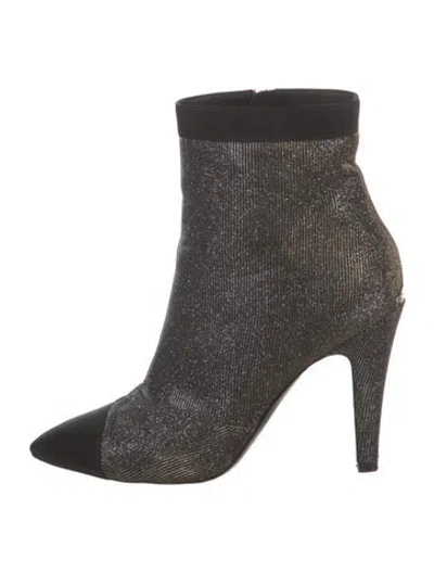 Pre-owned Chanel 2017 Signature Logo Sock Boots