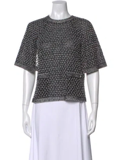 Pre-owned Chanel 2017 Silk Sweater In Black