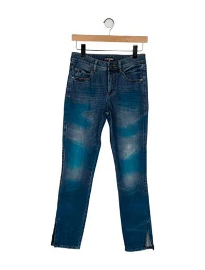 Pre-owned Chanel 2017 Skinny Leg Jeans In Blue