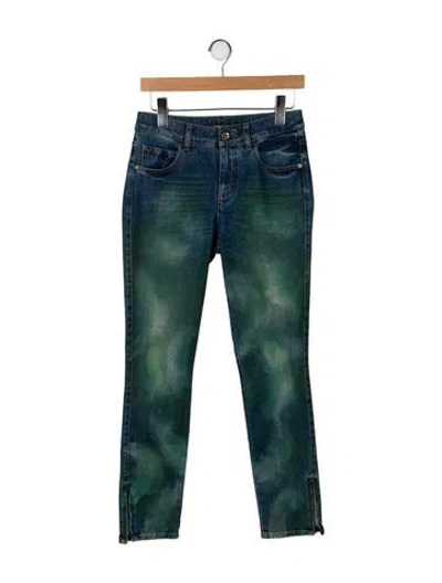 Pre-owned Chanel 2017 Skinny Leg Jeans In Blue