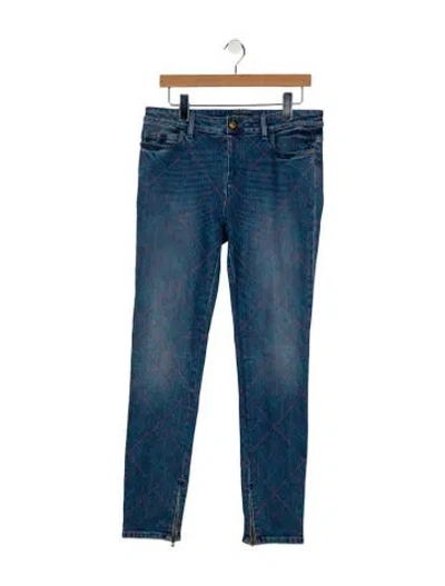 Pre-owned Chanel 2017 Skinny Leg Jeans In Blue