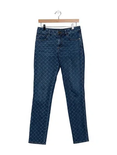 Pre-owned Chanel 2017 Skinny Leg Jeans In Blue