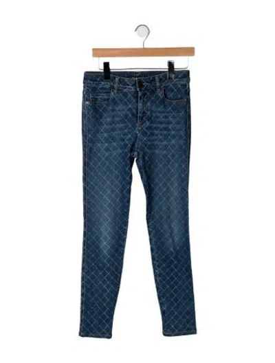 Pre-owned Chanel 2017 Skinny Leg Jeans In Blue