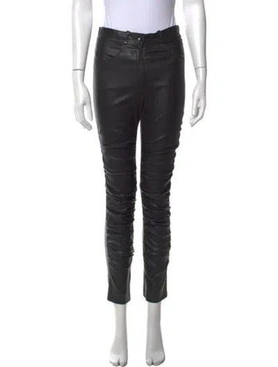 Pre-owned Chanel 2017 Skinny Leg Pants In Black