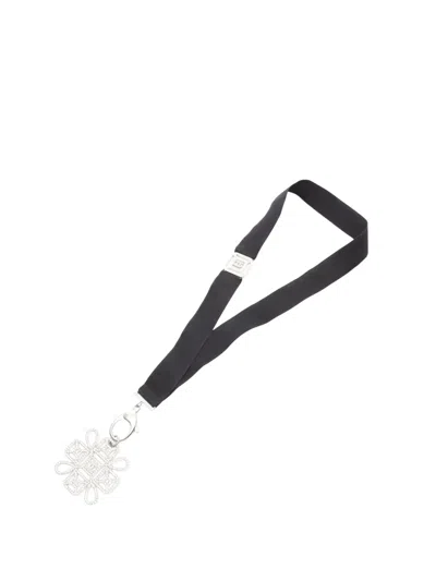 Pre-owned Chanel 2017 Stainless Steel Crystal Cc Cross Lanyard Necklace Costume Necklace In Black