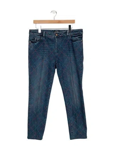 Pre-owned Chanel 2017 Straight Leg Jeans In Blue