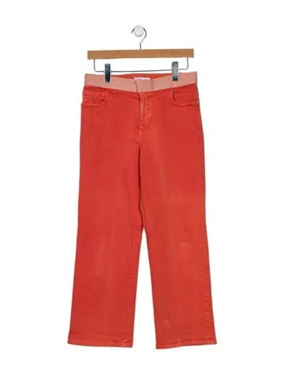 Pre-owned Chanel 2017 Straight Leg Jeans In Orange