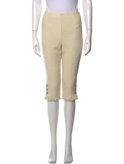 Pre-owned Chanel 2017 Straight Leg Pants In Neutrals/white