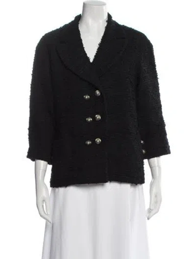 Pre-owned Chanel 2017 Tweed Pattern Jacket In Black