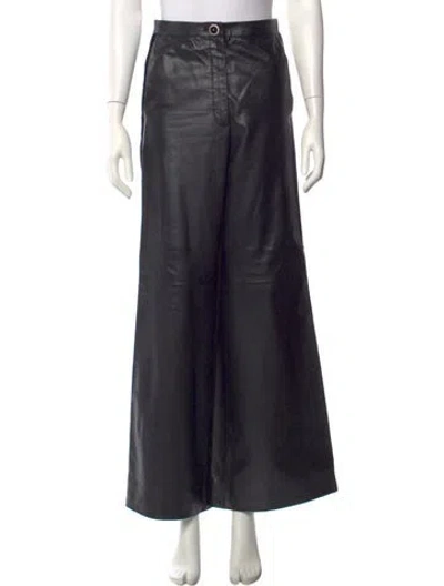 Pre-owned Chanel 2017 Wide Leg Pants In Black