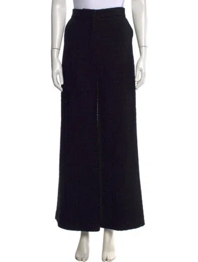 Pre-owned Chanel 2017 Wide Leg Pants In Black
